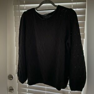 ANN TAYLOR FACTORY BLACK SWEATER SIZE L